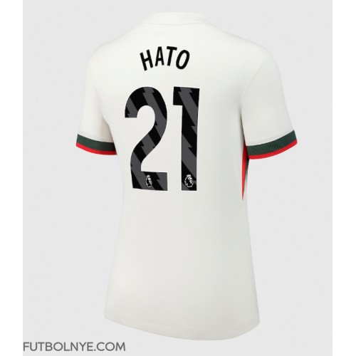 Camiseta Chelsea Jorrel Hato #21 Visitante Equipación para mujer 2025-26 manga corta Camiseta Chelsea Jorrel Hato #21 Visitante Equipación para mujer 2025-26 manga corta